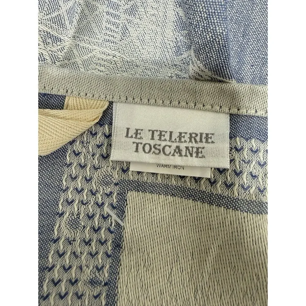 Le Telerie Toscane Joyeux Noel Blue Tea Towel NWT Eiffel Tower Paris France